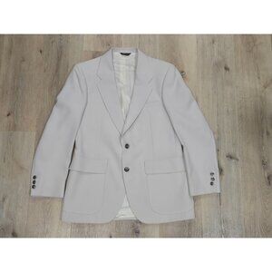 Vintage Edgeworth Ivory Blazer Mens Cream Nautical Sport Coat Made USA